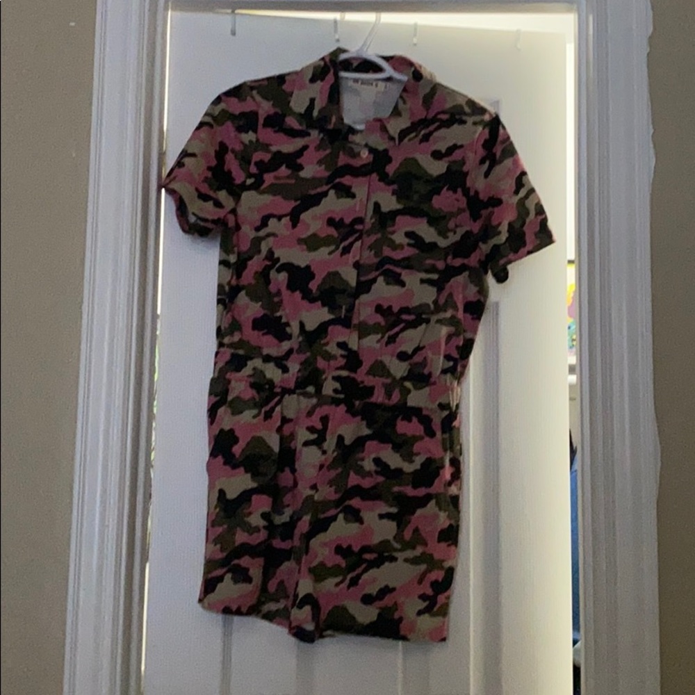 Pink camo Romper